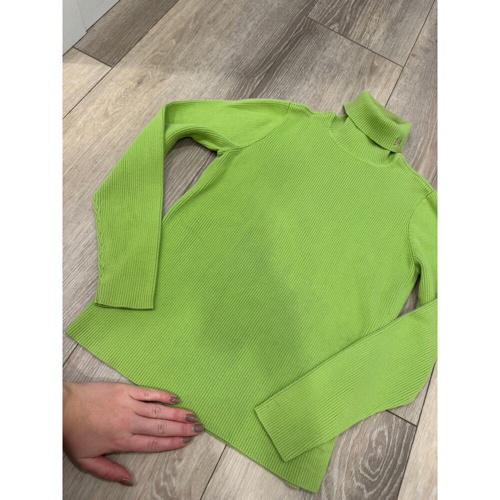 Lauren Ralph Lauren Vintage Green Cotton Turtle neck - Picture 6 of 7